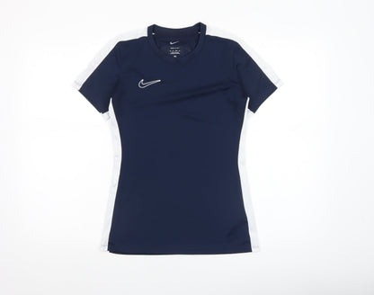 Womens UK Size XS Nike Blue Running & Jogging Gym & Training Football Tennis T-S