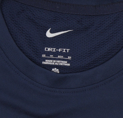 Womens UK Size XS Nike Blue Running & Jogging Gym & Training Football Tennis T-S