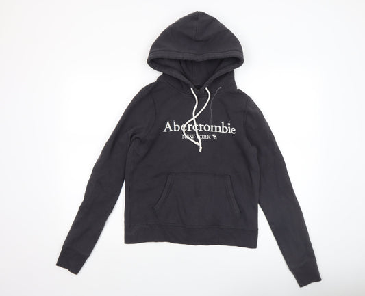 Womens UK Size XS Abercrombie & Fitch Black Pullover Hoodie