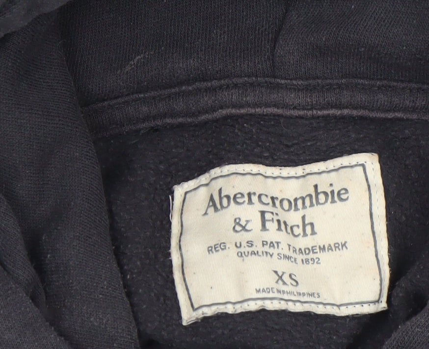 Womens UK Size XS Abercrombie & Fitch Black Pullover Hoodie