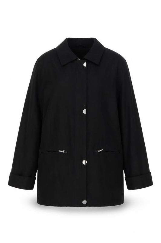 Womens UK Size 14 St. Bernard Black Overcoat