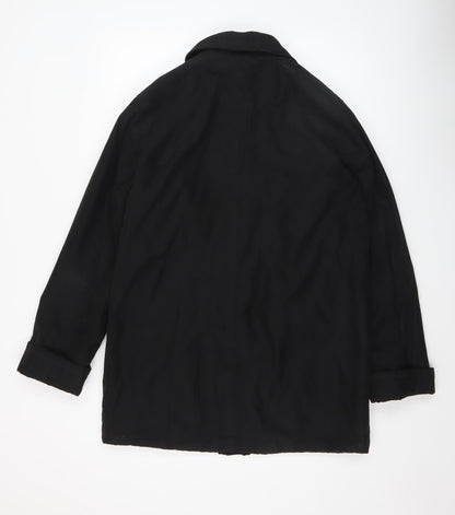 Womens UK Size 14 St. Bernard Black Overcoat