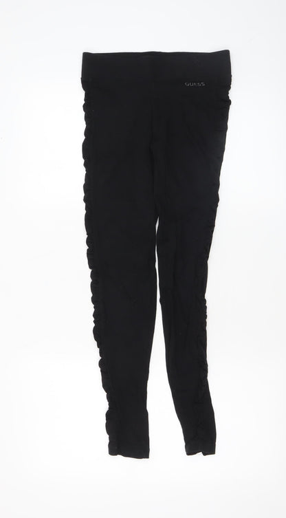 Womens UK Size XS GUESS  Leggings Black Leggings