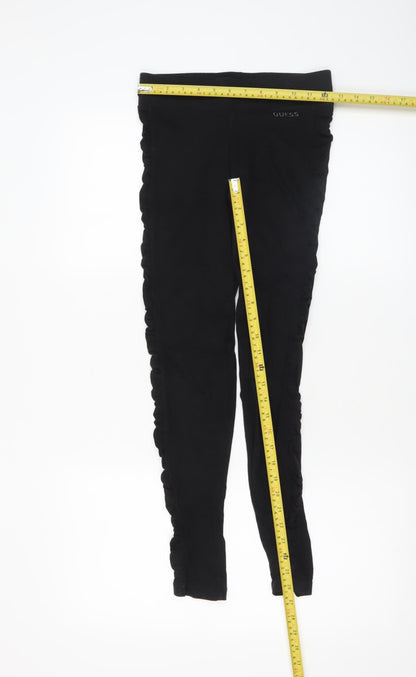 Womens UK Size XS GUESS  Leggings Black Leggings