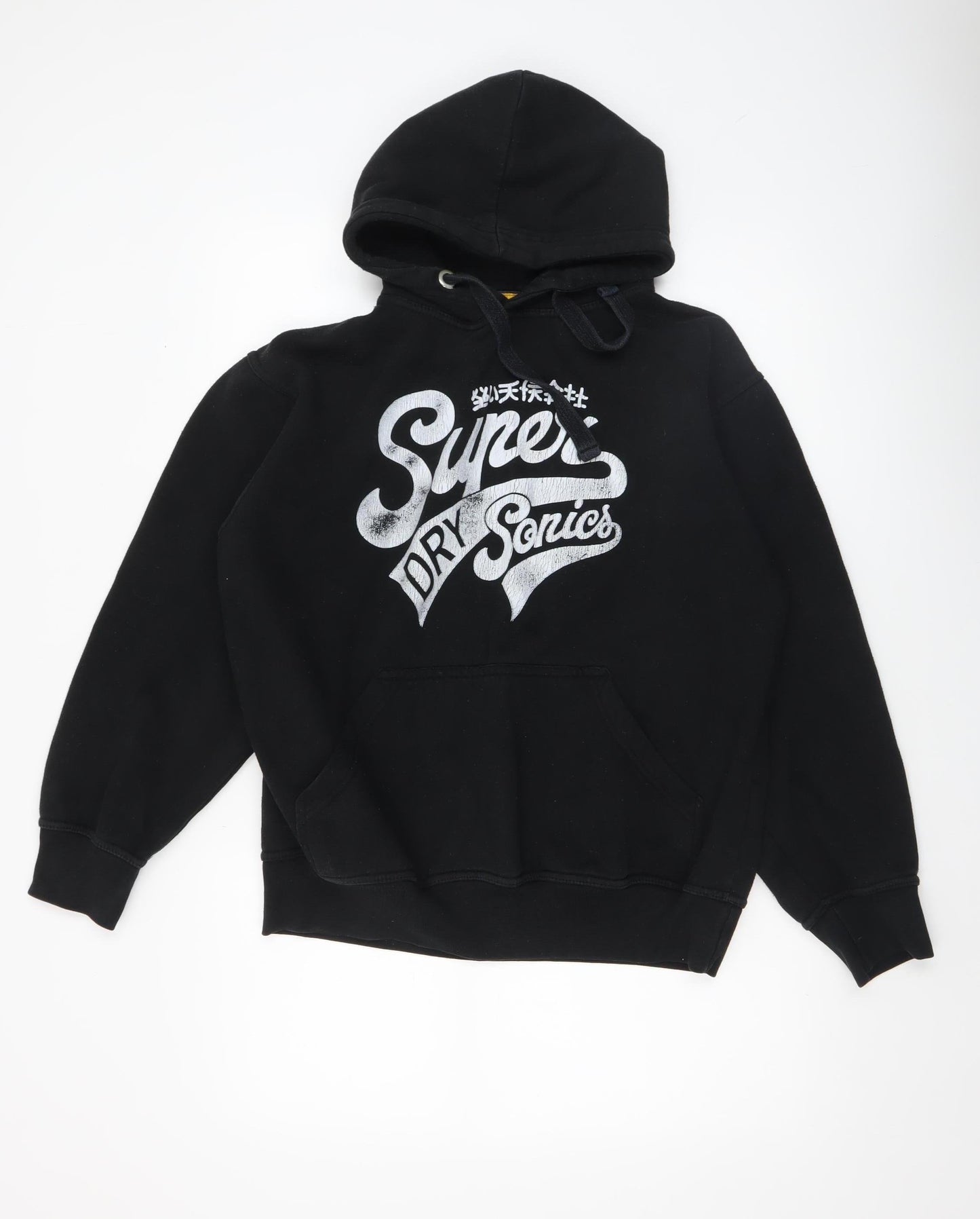 Mens UK Size M Superdry Black Pullover Hoodie