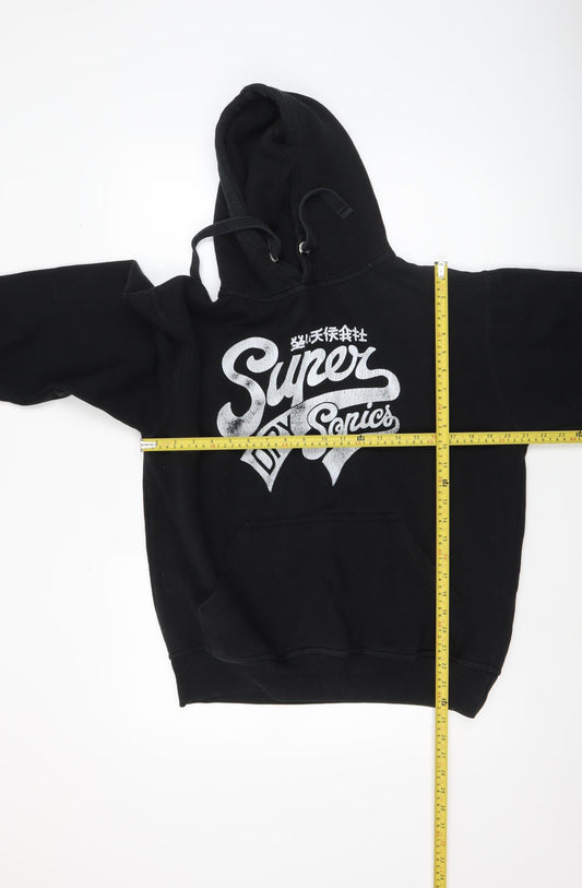 Mens UK Size M Superdry Black Pullover Hoodie