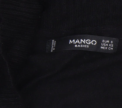 Womens UK Size 8 Mango Black Cardigan Jumper