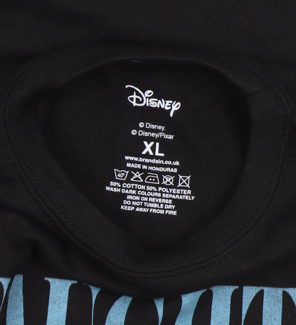 Disney Girls Black XL Pullover Sweatshirt with Stitch Graphic Print