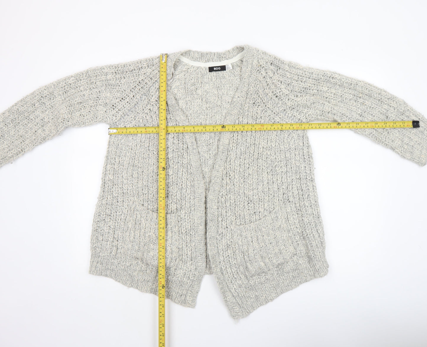 Womens UK Size S BDG Grey Cardigan Jumper