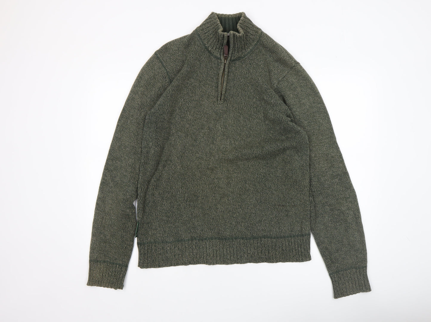 Mens UK Size S Mountain Warehouse Green 1/2 Zip Jumper
