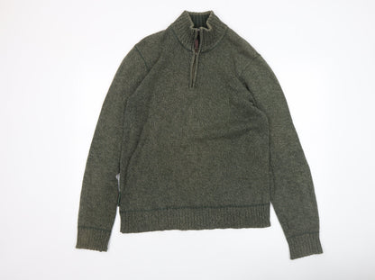 Mens UK Size S Mountain Warehouse Green 1/2 Zip Jumper