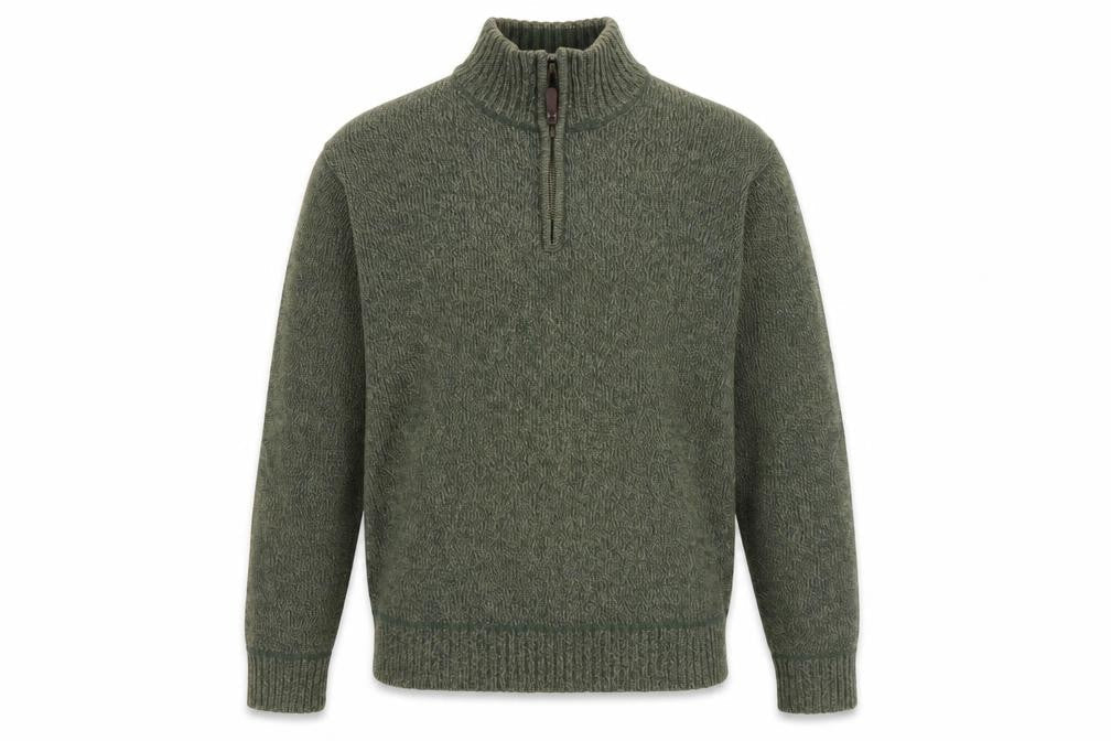 Mens UK Size S Mountain Warehouse Green 1/2 Zip Jumper