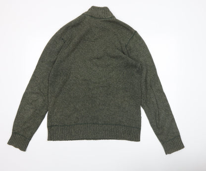 Mens UK Size S Mountain Warehouse Green 1/2 Zip Jumper