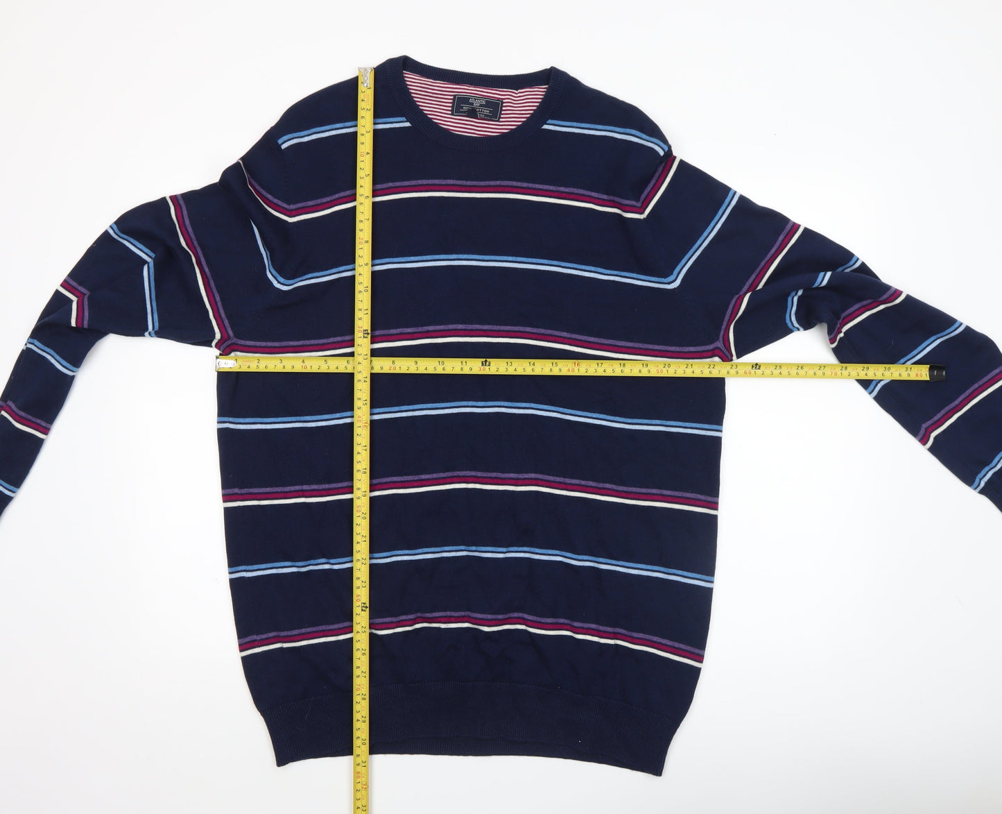 Mens UK Size XL Atlantic Bay Blue Pullover Jumper
