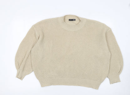Womens UK Size S Dazy Beige Pullover Jumper