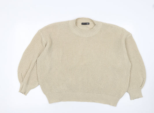 Womens UK Size S Dazy Beige Pullover Jumper