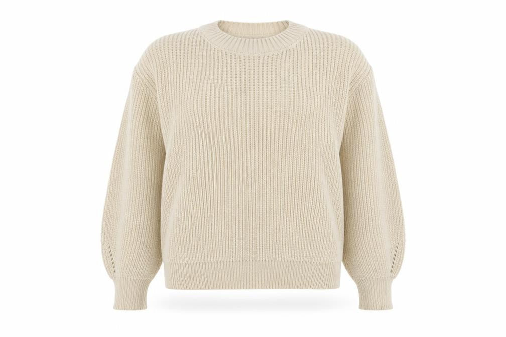 DAZY Womens Beige Chunky Knit Pullover Jumper Size S