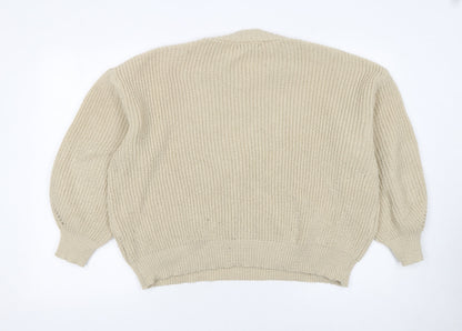 Womens UK Size S Dazy Beige Pullover Jumper