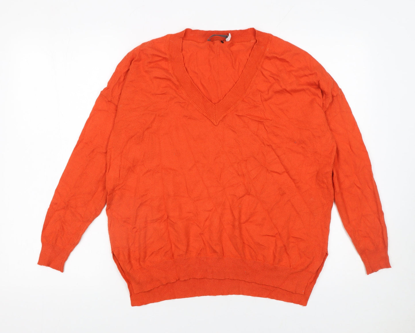 Womens UK Size XS Mint Velvet Orange Pullover Jumper
