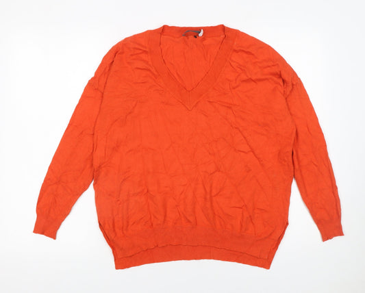 Womens UK Size XS Mint Velvet Orange Pullover Jumper