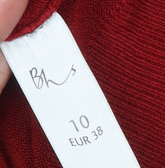 Womens UK Size 10 BHS Red Pullover Jumper