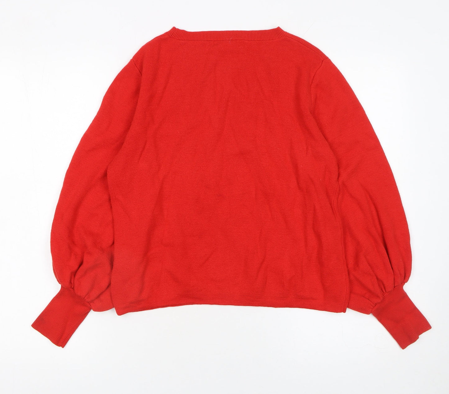Womens UK Size 14 Marks and Spencer Red Pullover Jumper