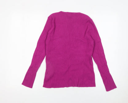 Womens UK Size 18 Marks and Spencer Pink Henley Jumper
