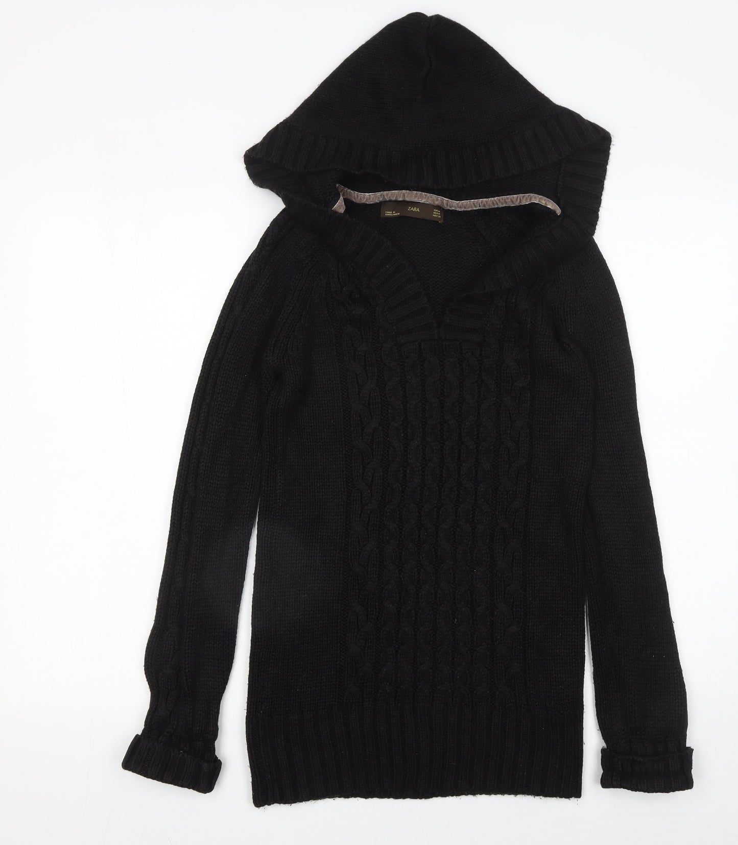 Womens UK Size 12 Zara Black Pullover Jumper