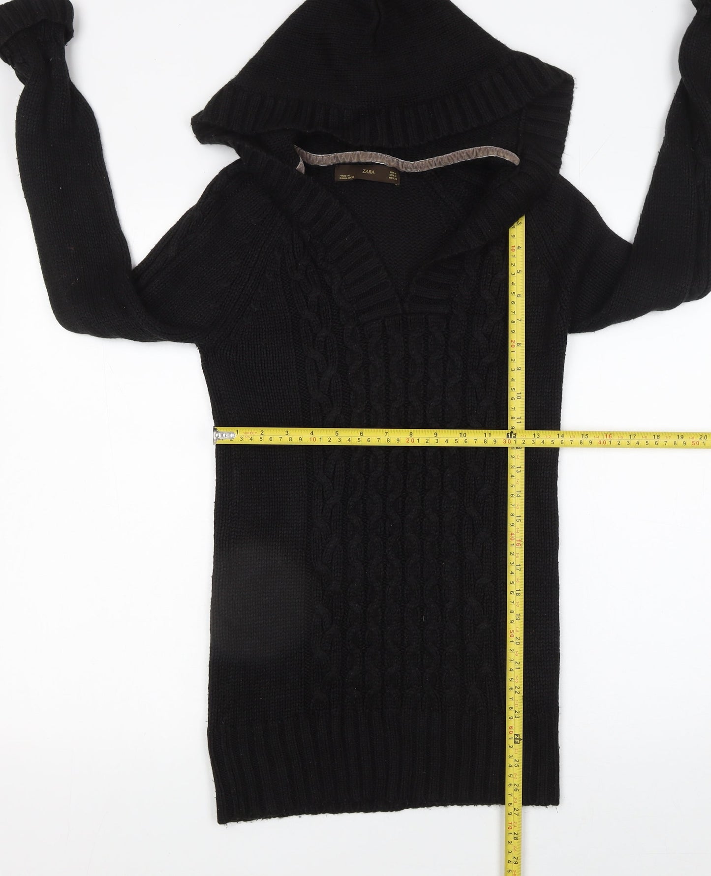 Womens UK Size 12 Zara Black Pullover Jumper