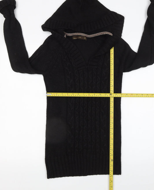 Womens UK Size 12 Zara Black Pullover Jumper
