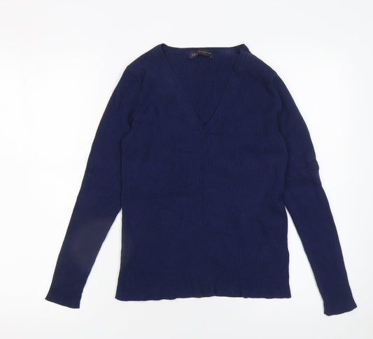 Womens UK Size 14 Marks and Spencer Blue Pullover Jumper