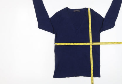 Womens UK Size 14 Marks and Spencer Blue Pullover Jumper