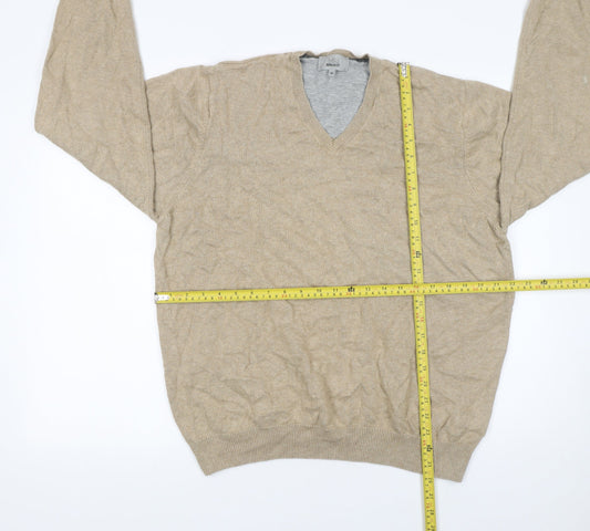 Mens UK Size XL Marks and Spencer Beige Pullover Jumper