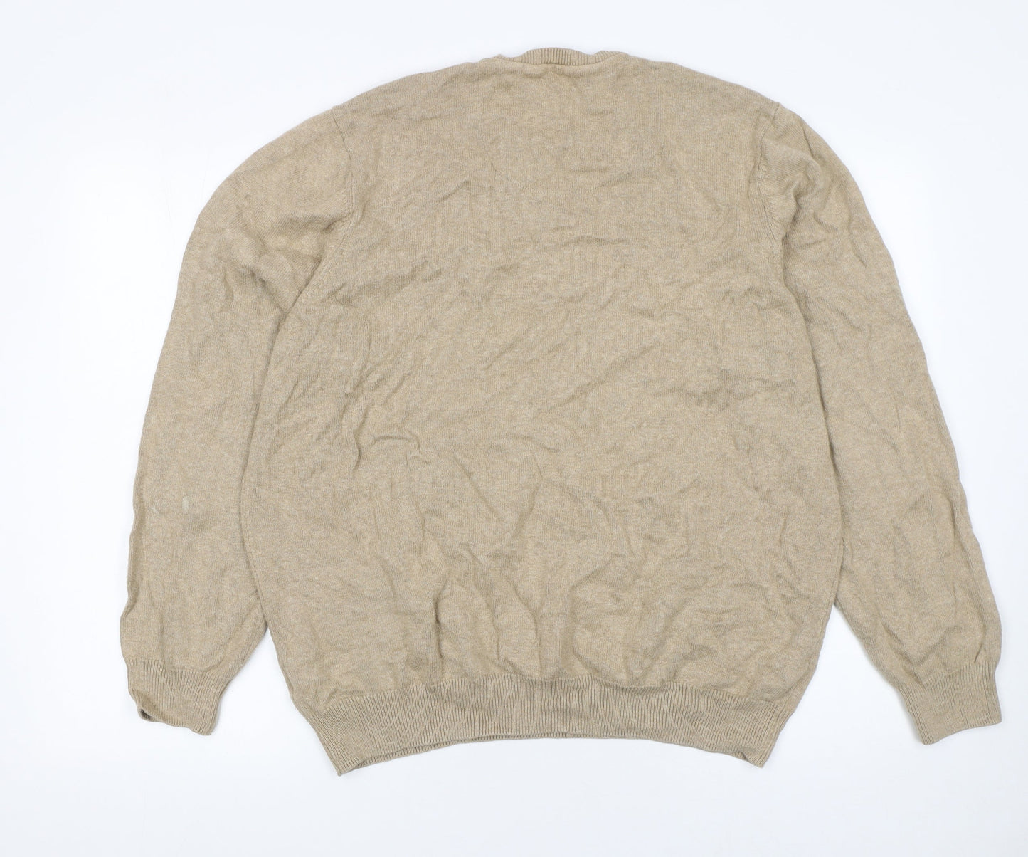Mens UK Size XL Marks and Spencer Beige Pullover Jumper