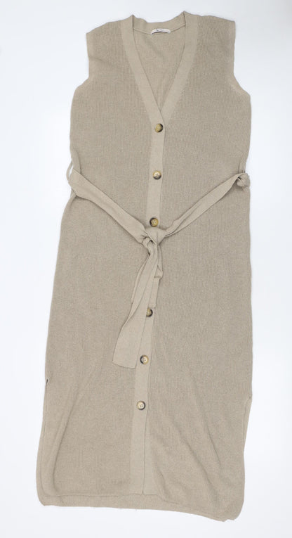 Womens UK Size 8 TU Beige Cardigan Jumper