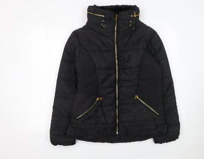 Womens UK Size S Rising Black Puffer Jacket