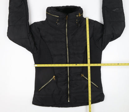 Womens UK Size S Rising Black Puffer Jacket