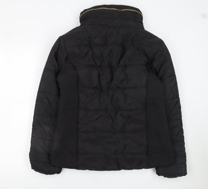 Womens UK Size S Rising Black Puffer Jacket