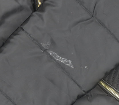 Womens UK Size S Rising Black Puffer Jacket