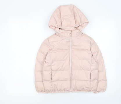 Girls UK Size 5-6 Years Uniqlo Pink Puffer Jacket