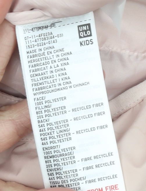 Girls UK Size 5-6 Years Uniqlo Pink Puffer Jacket