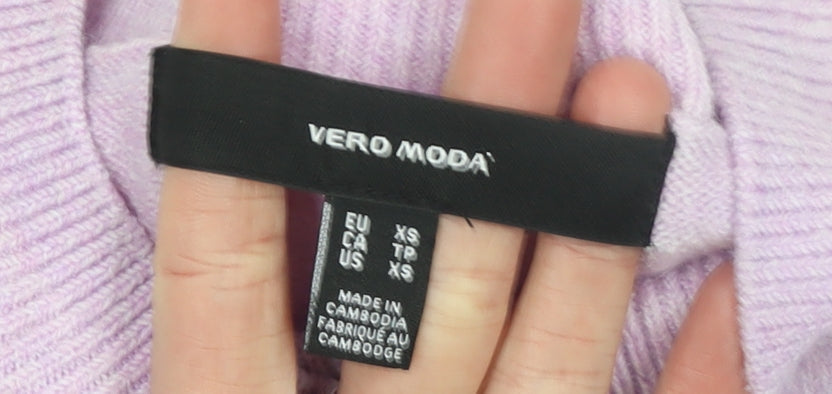 Womens UK Size XS VERO MODA Purple Pullover Jumper