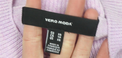 Womens UK Size XS VERO MODA Purple Pullover Jumper