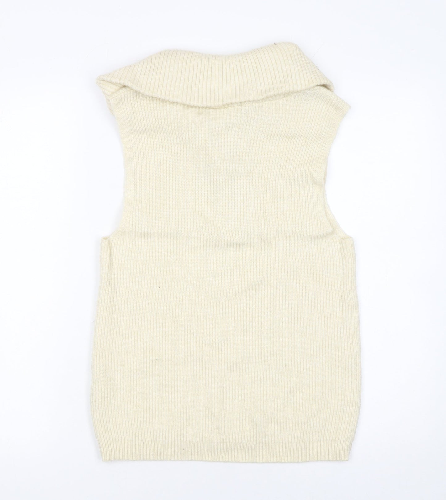 Womens UK Size 8 VILA Ivory Vest Jumper