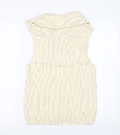 Womens UK Size 8 VILA Ivory Vest Jumper