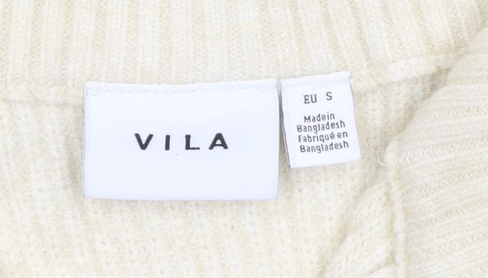 Womens UK Size 8 VILA Ivory Vest Jumper