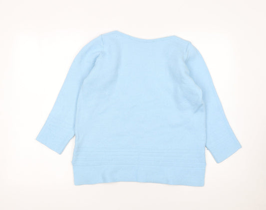 Womens UK Size 12 Marks and Spencer Blue Pullover Jumper