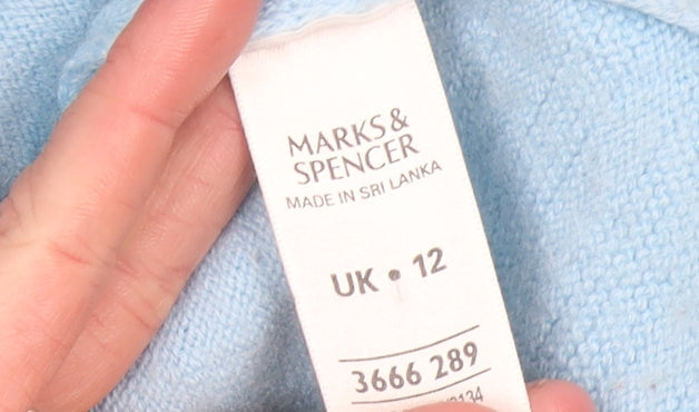 Womens UK Size 12 Marks and Spencer Blue Pullover Jumper