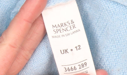 Womens UK Size 12 Marks and Spencer Blue Pullover Jumper