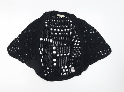 Womens UK Size 8 Topshop Black Shrug Jumper